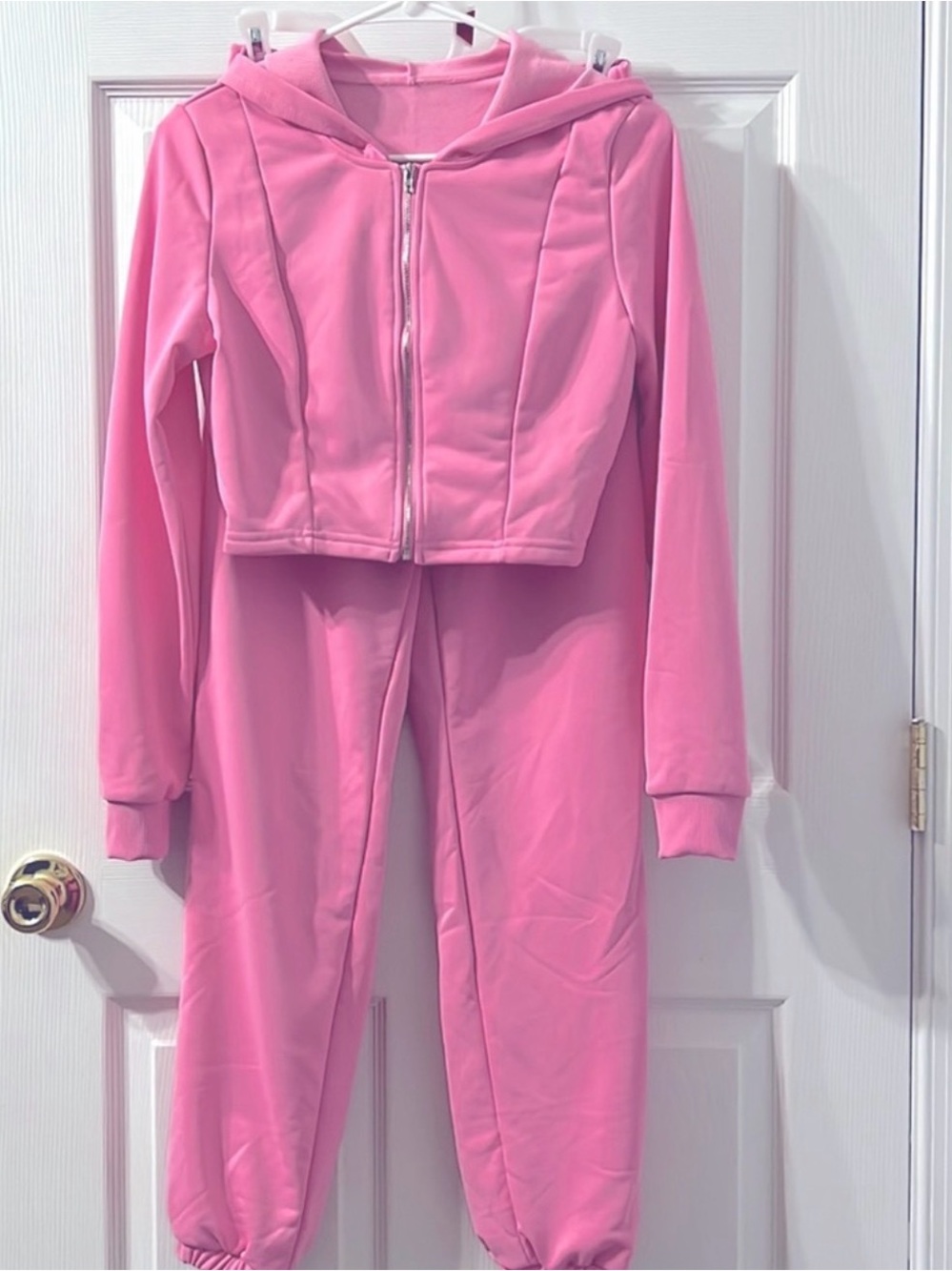 SHEIN Pink Hooded Zip 2 Pcs Set! Size XS